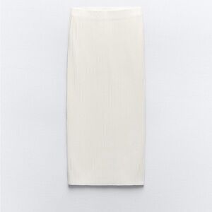 ZARA NWT never been worn size M white soft midi skirt